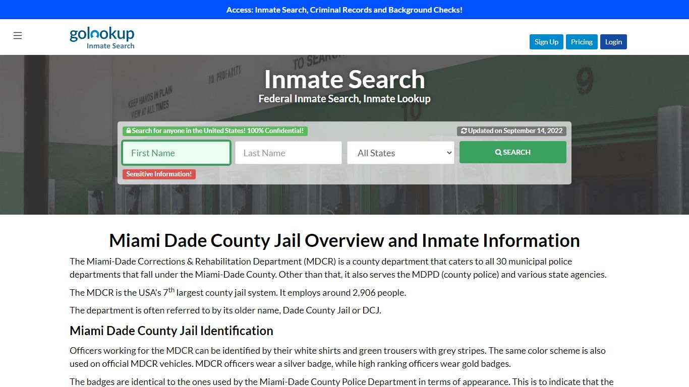 Miami Dade County Jail, Miami Dade County Jail Mugshots - GoLookUp